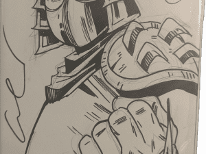 TMNT Shredder Original Sketch - Isaac + Esau Escorza 7/27/24 ( DOUBLE SIGNED)